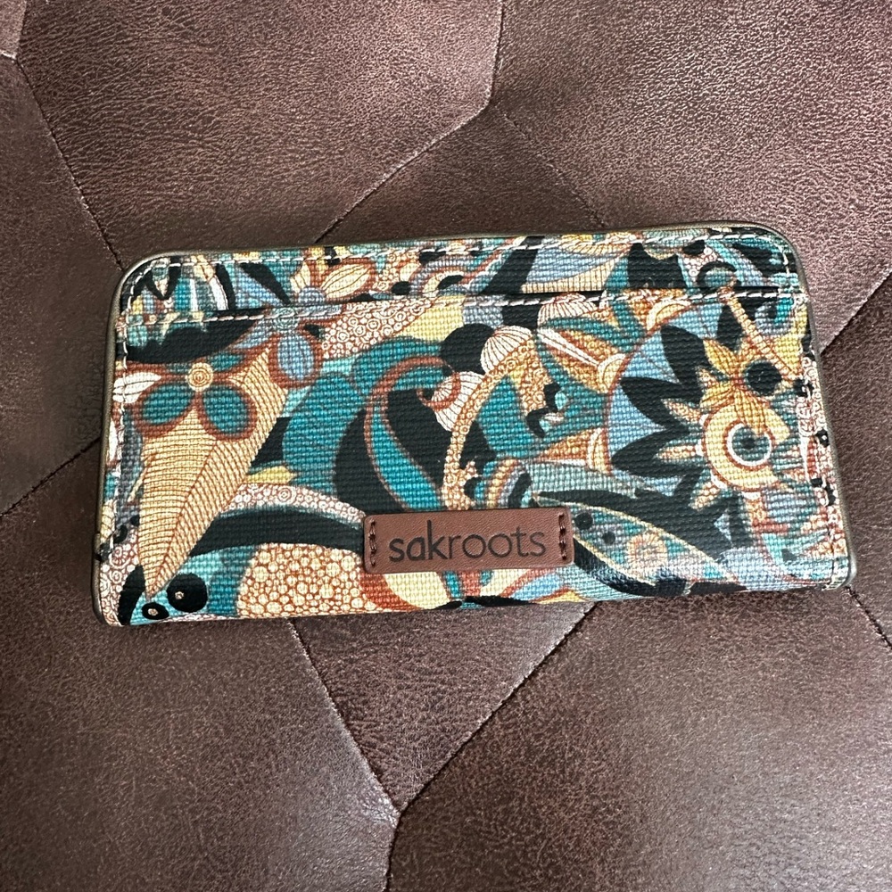Sakroots Artistic Blue and Tan Wallet